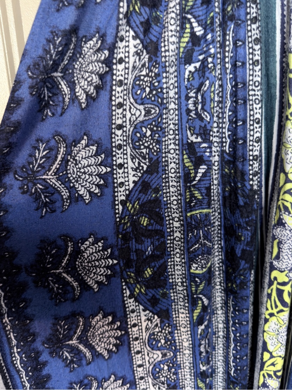 Tamera Wrap Dress by Maeve for Anthropologie XL Blue Motif - Picture 9 of 11